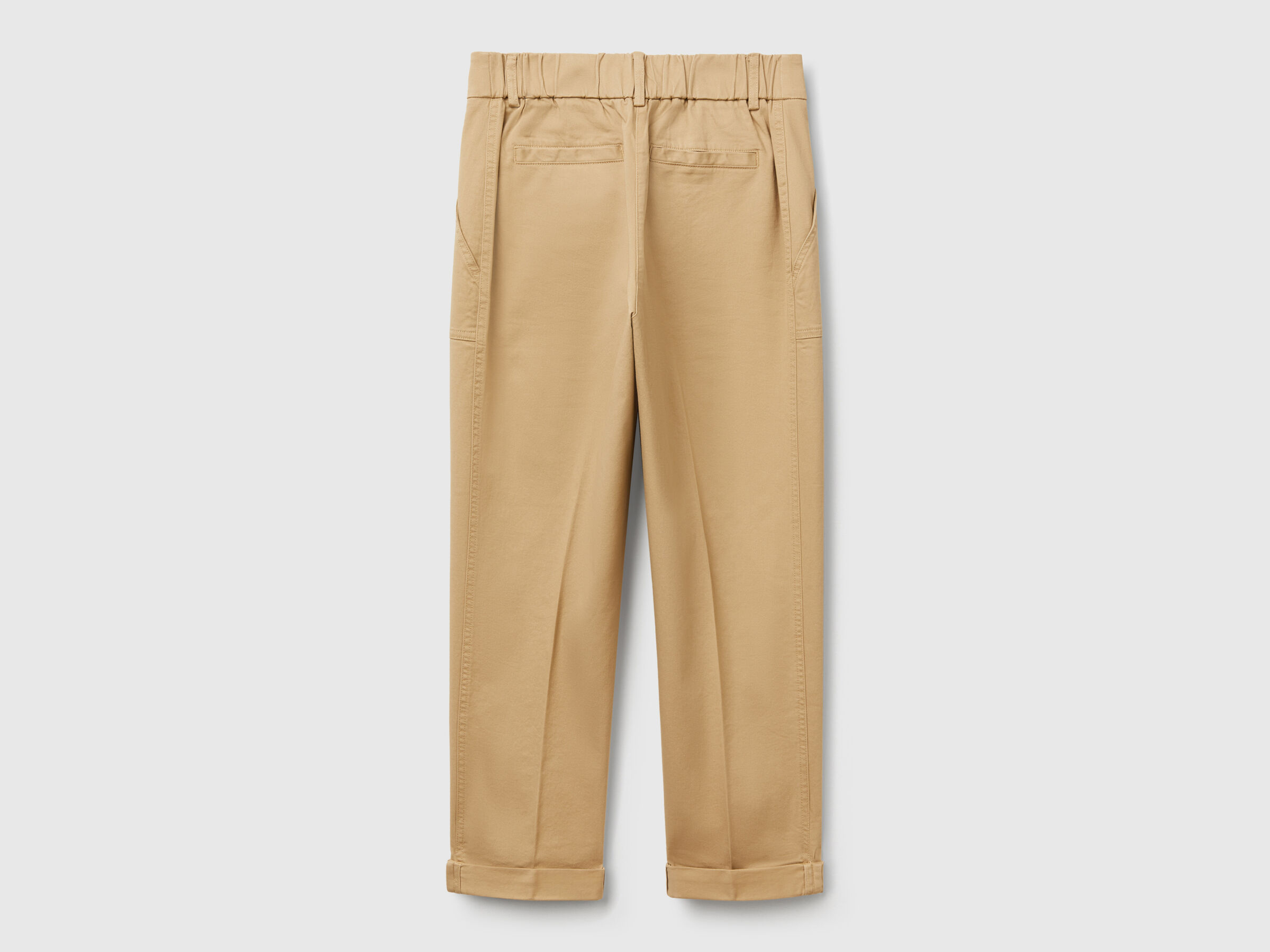 Pantalon à revers en coton stretch – Image 4