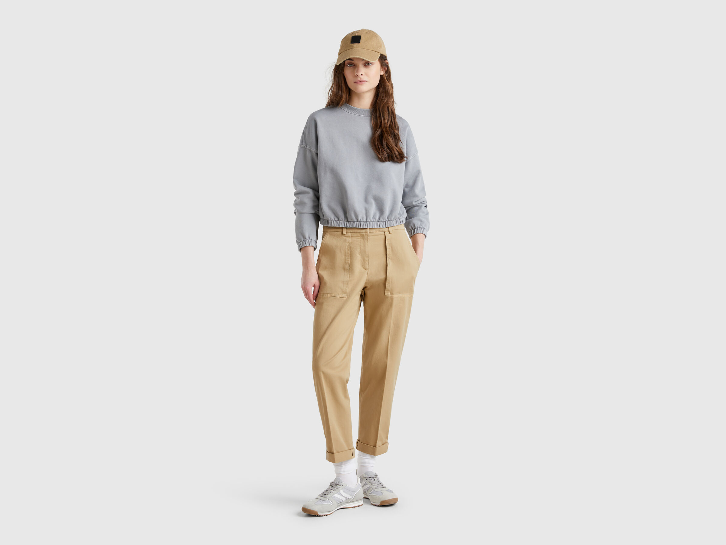 Pantalon à revers en coton stretch – Image 5