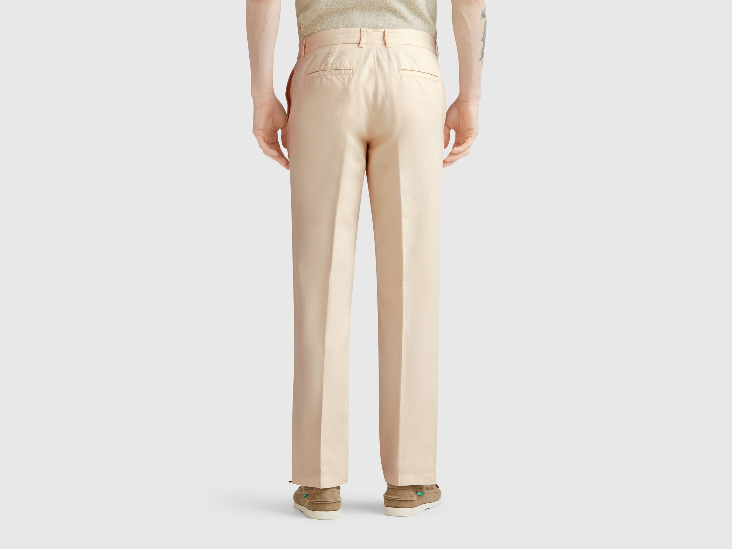 Chino coupe slim en lin mélangé – Image 2