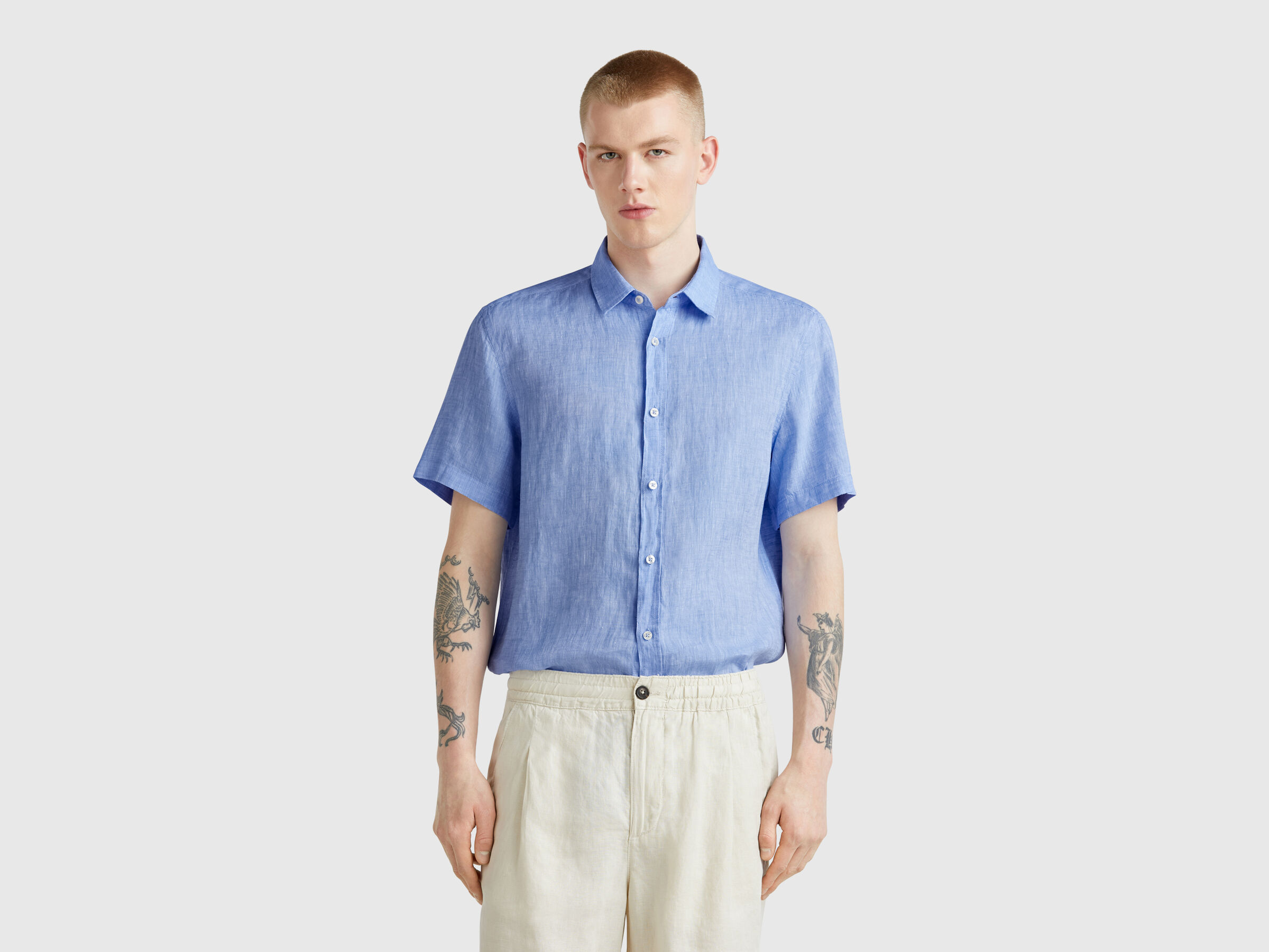 Chemise à manches courtes en pur lin – Image 5