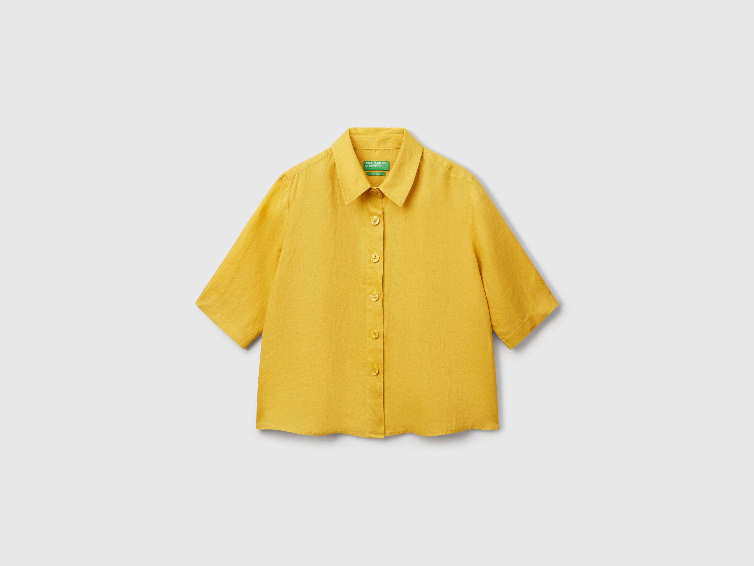 Chemise courte en pur lin Chemise courte en pur lin