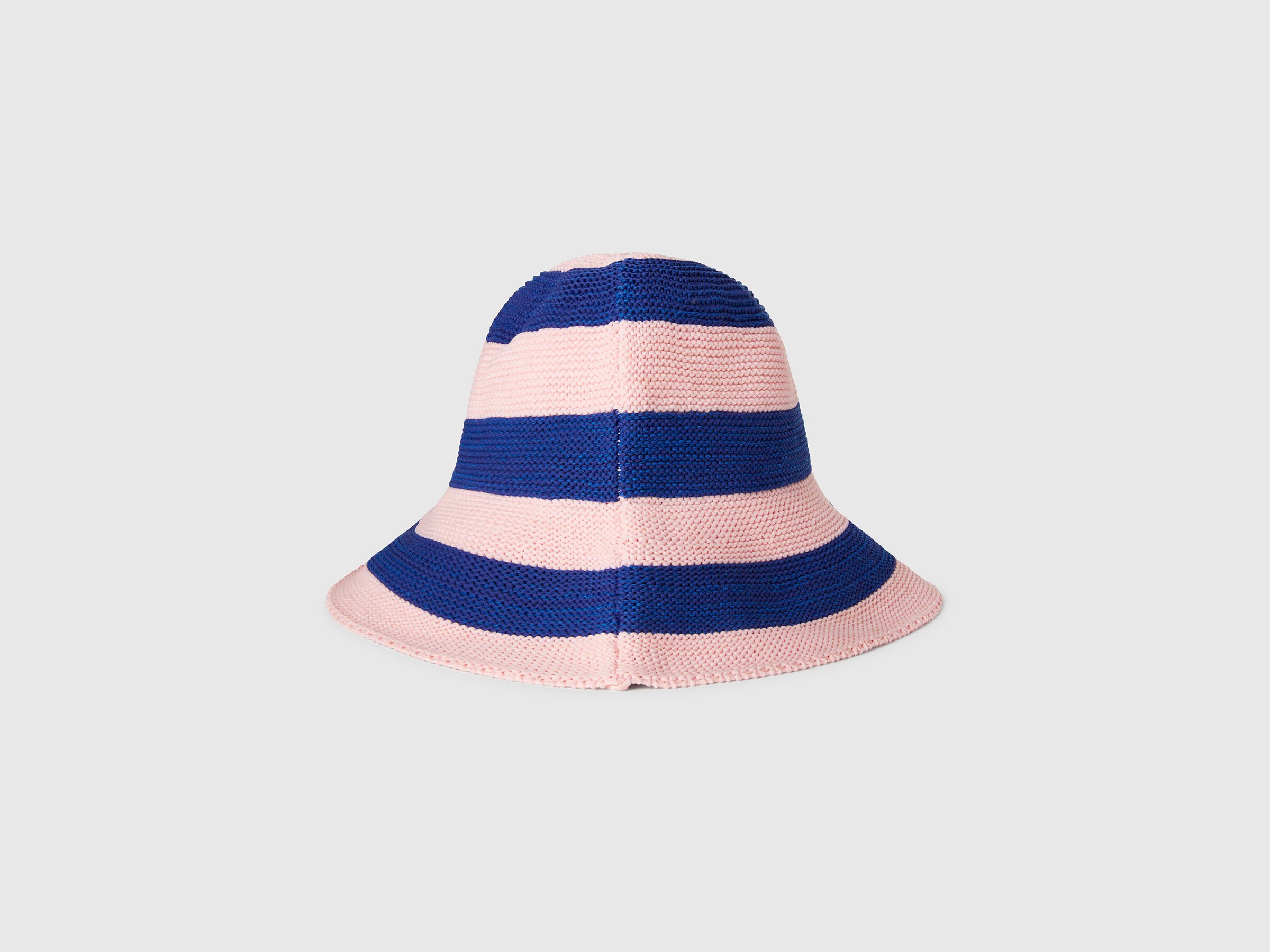 Chapeau rayé bleu et rose – Image 2