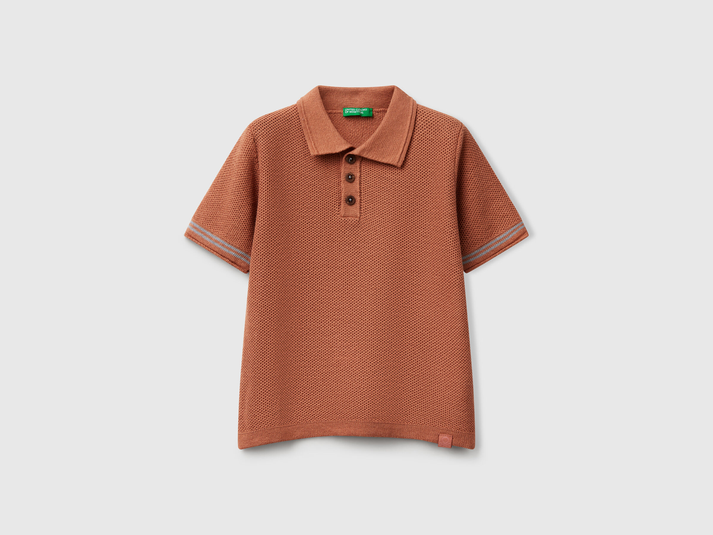 Polo à manches courtes en lin mélangé Polo à manches courtes en lin mélangé