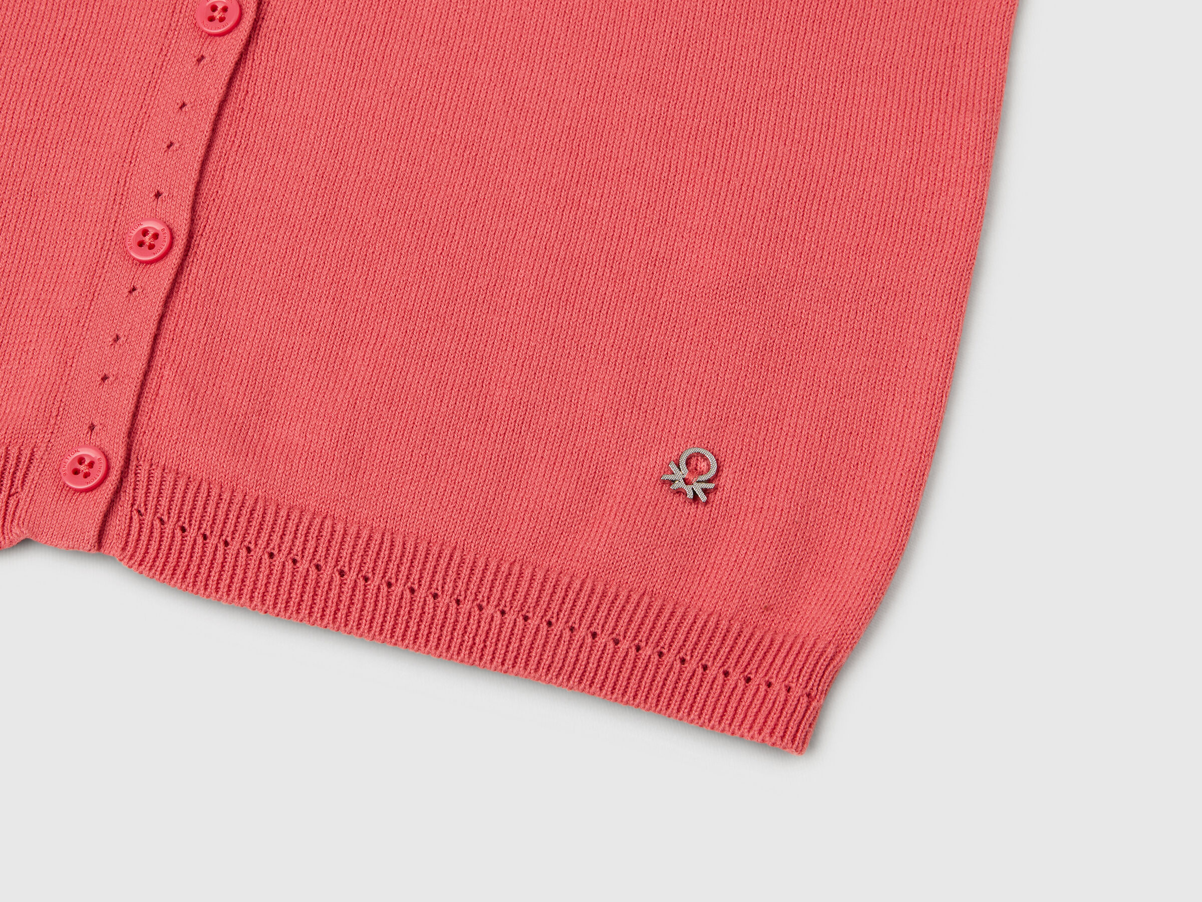 Cardigan à col ras du cou en pur coton – Image 3