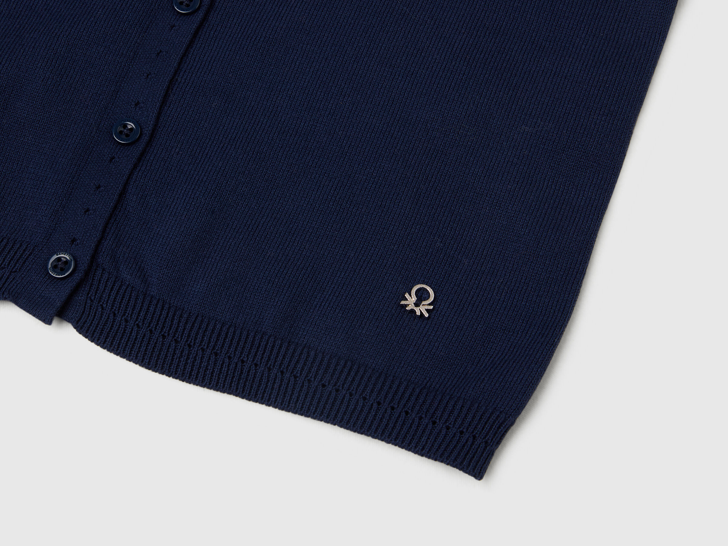 Cardigan à col ras du cou en pur coton – Image 3