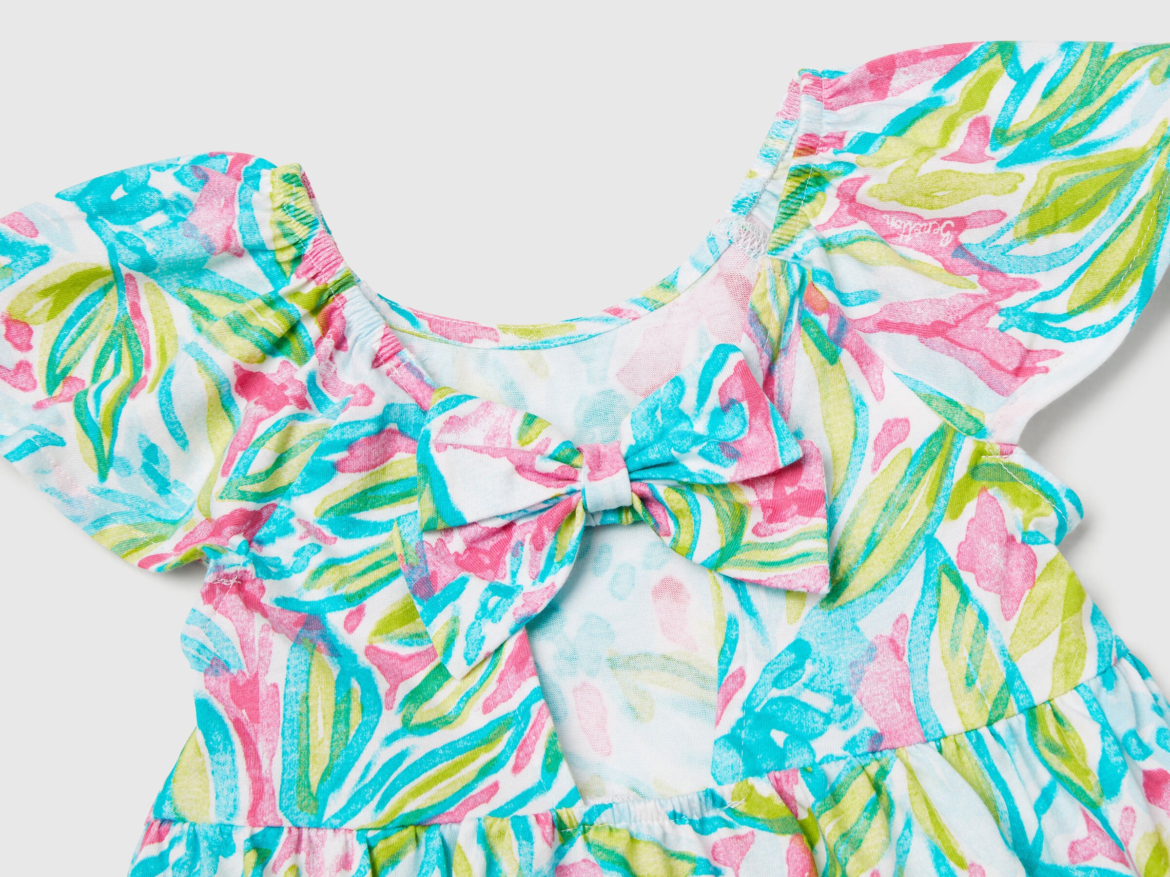 Robe verte à imprimé tropical – Image 3