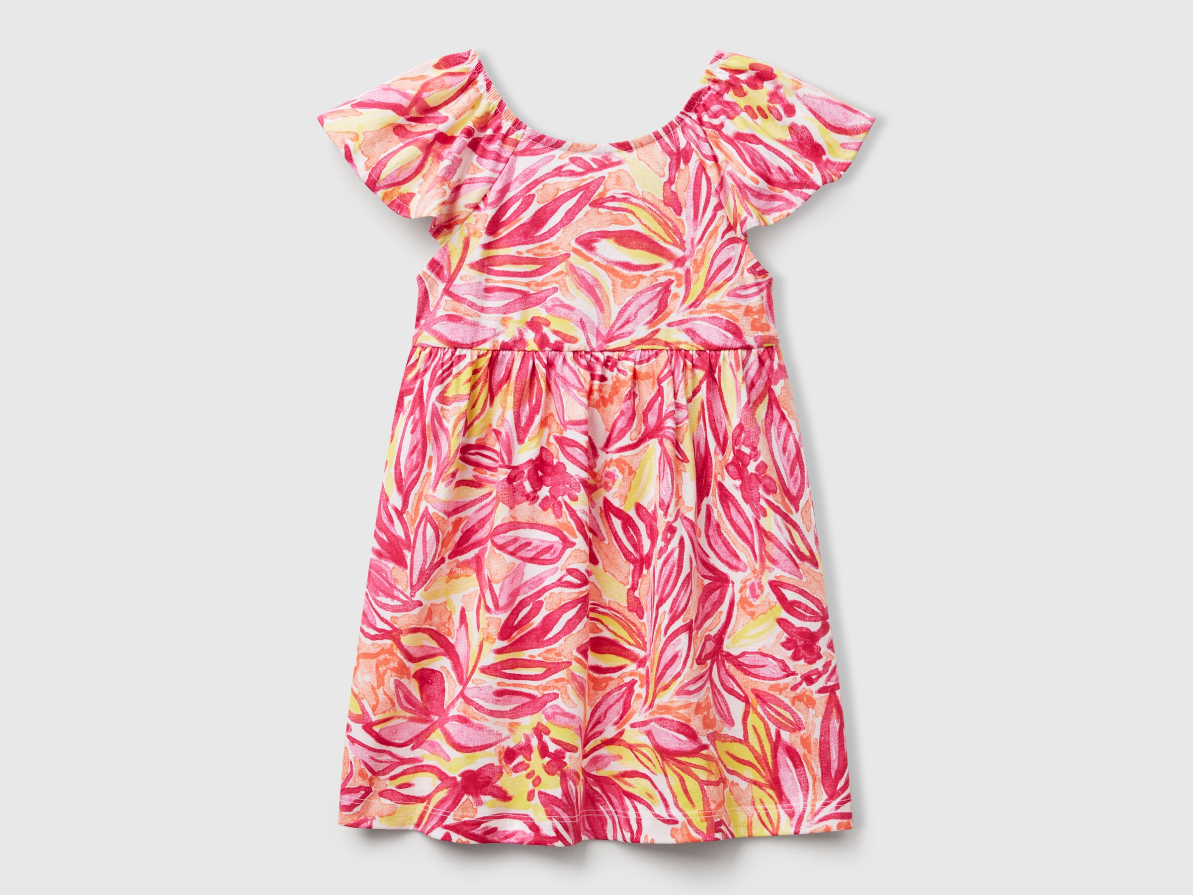 Robe rose à imprimé tropical Robe rose à imprimé tropical