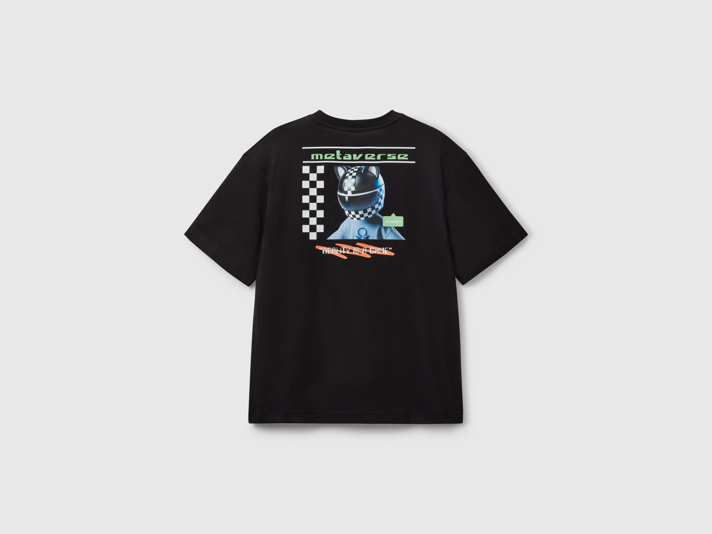 T-shirt noir avec impression au dos – Image 2