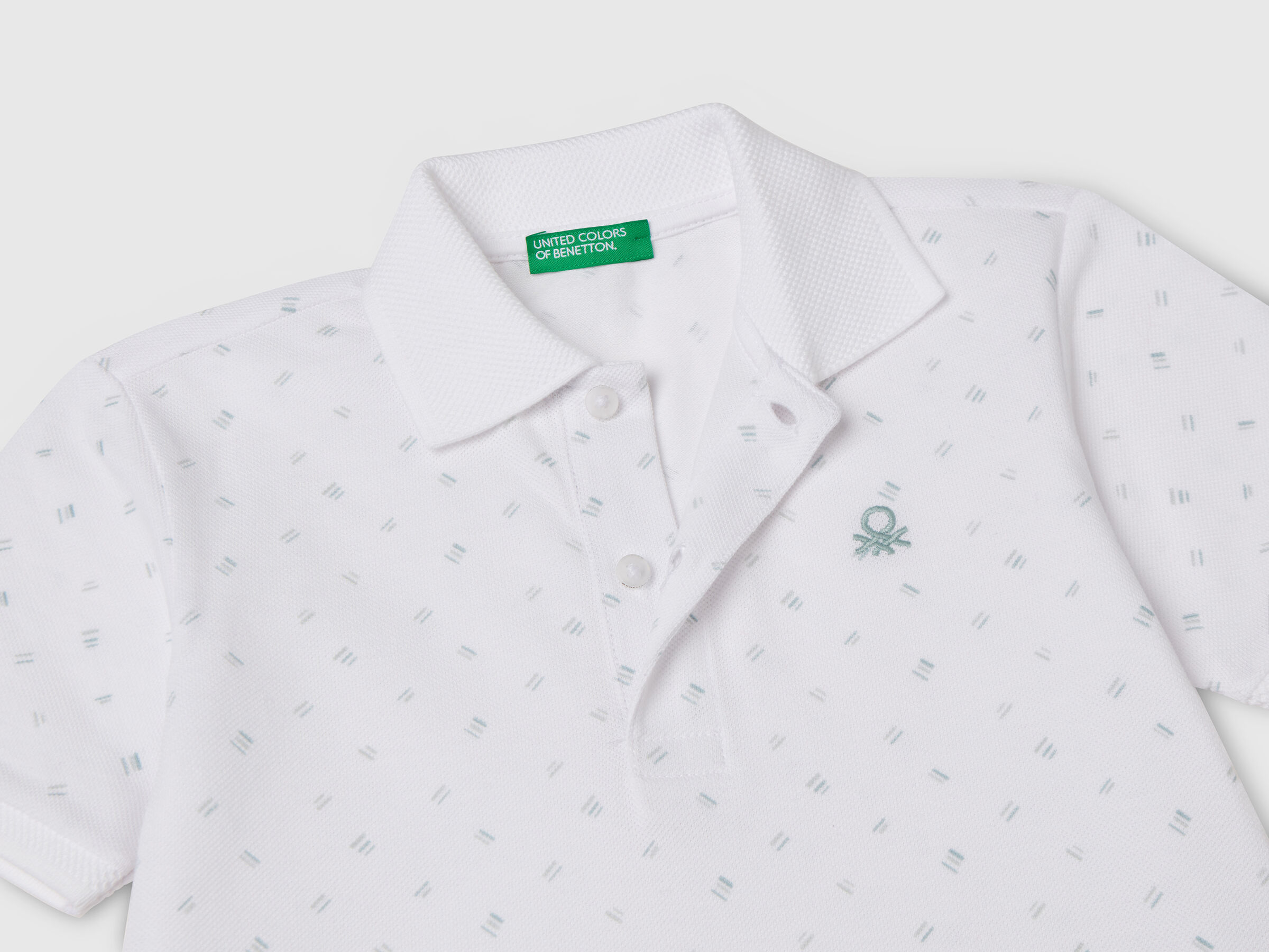 Polo à micro motif en pur coton – Image 3
