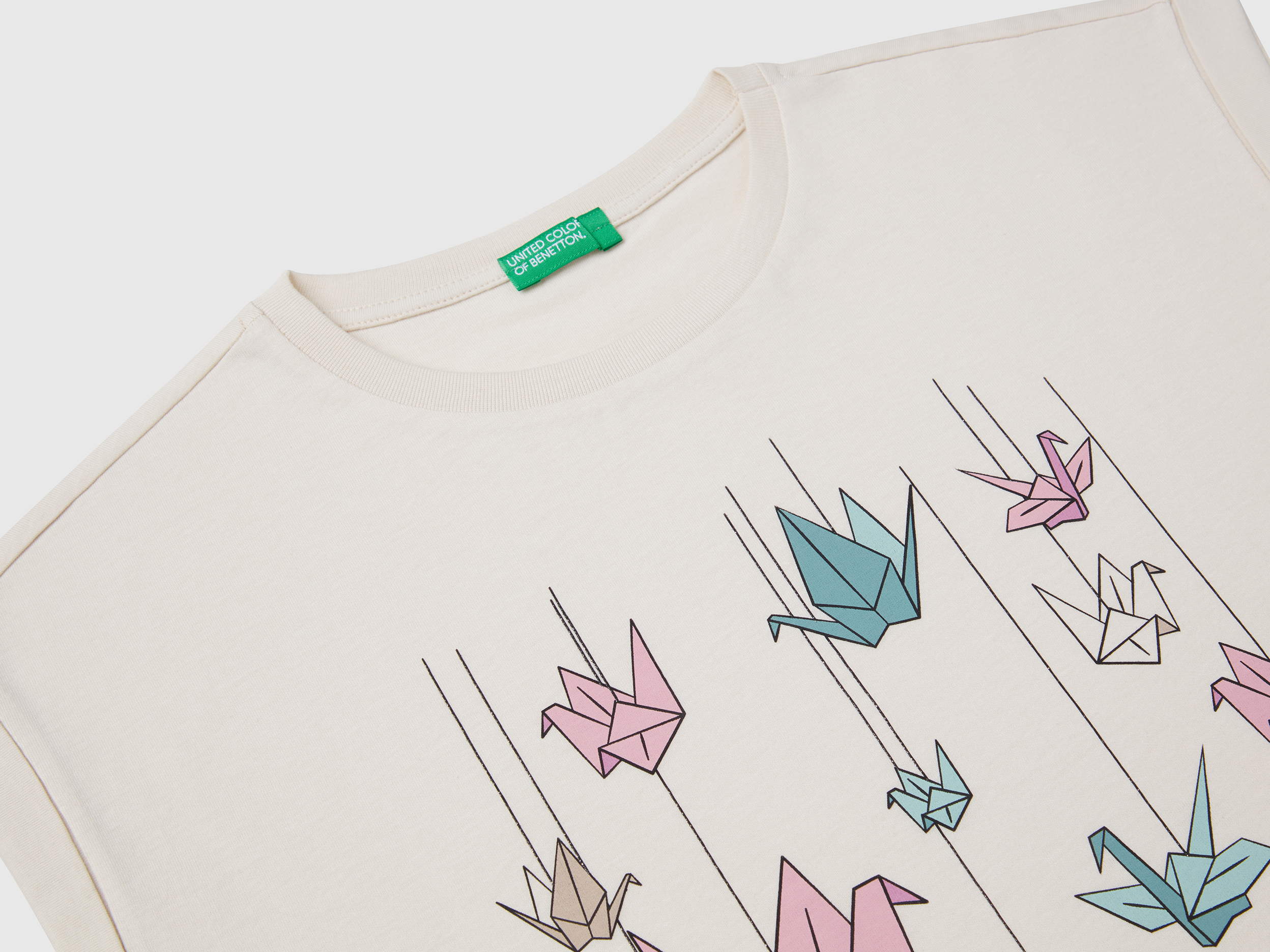 T-shirt coupe boxy avec imprimé et paillettes – Image 3