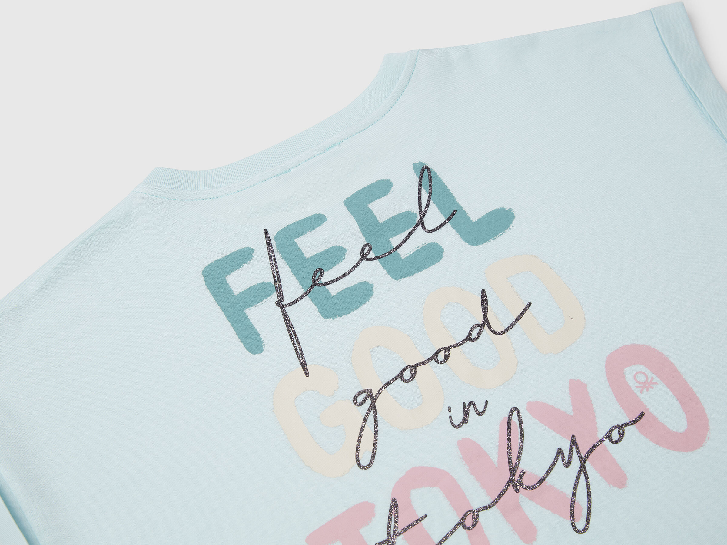 T-shirt coupe boxy avec imprimé et paillettes – Image 3