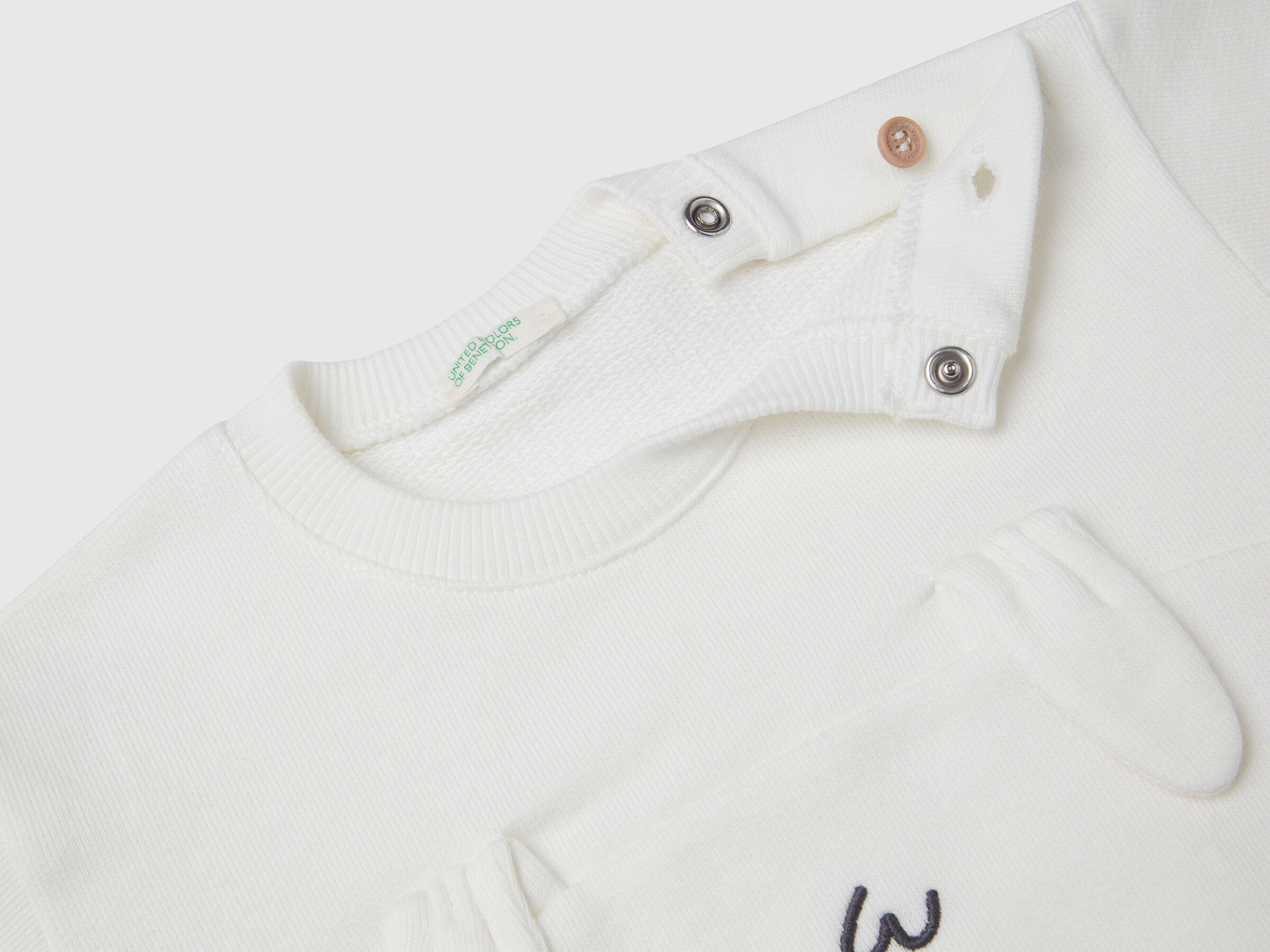 Sweat avec broderie et patch en coton – Image 3