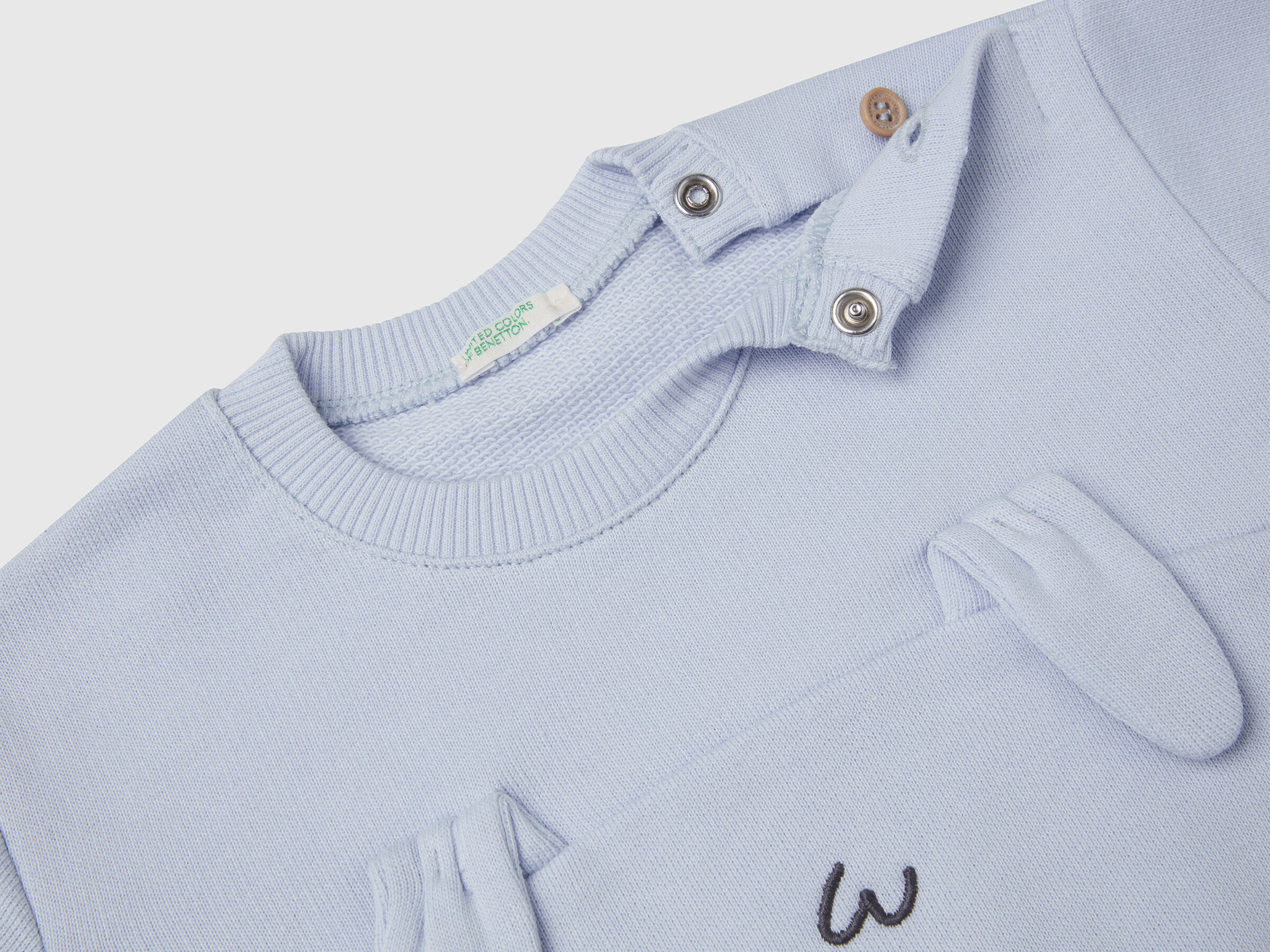 Sweat avec broderie et patch en coton – Image 3