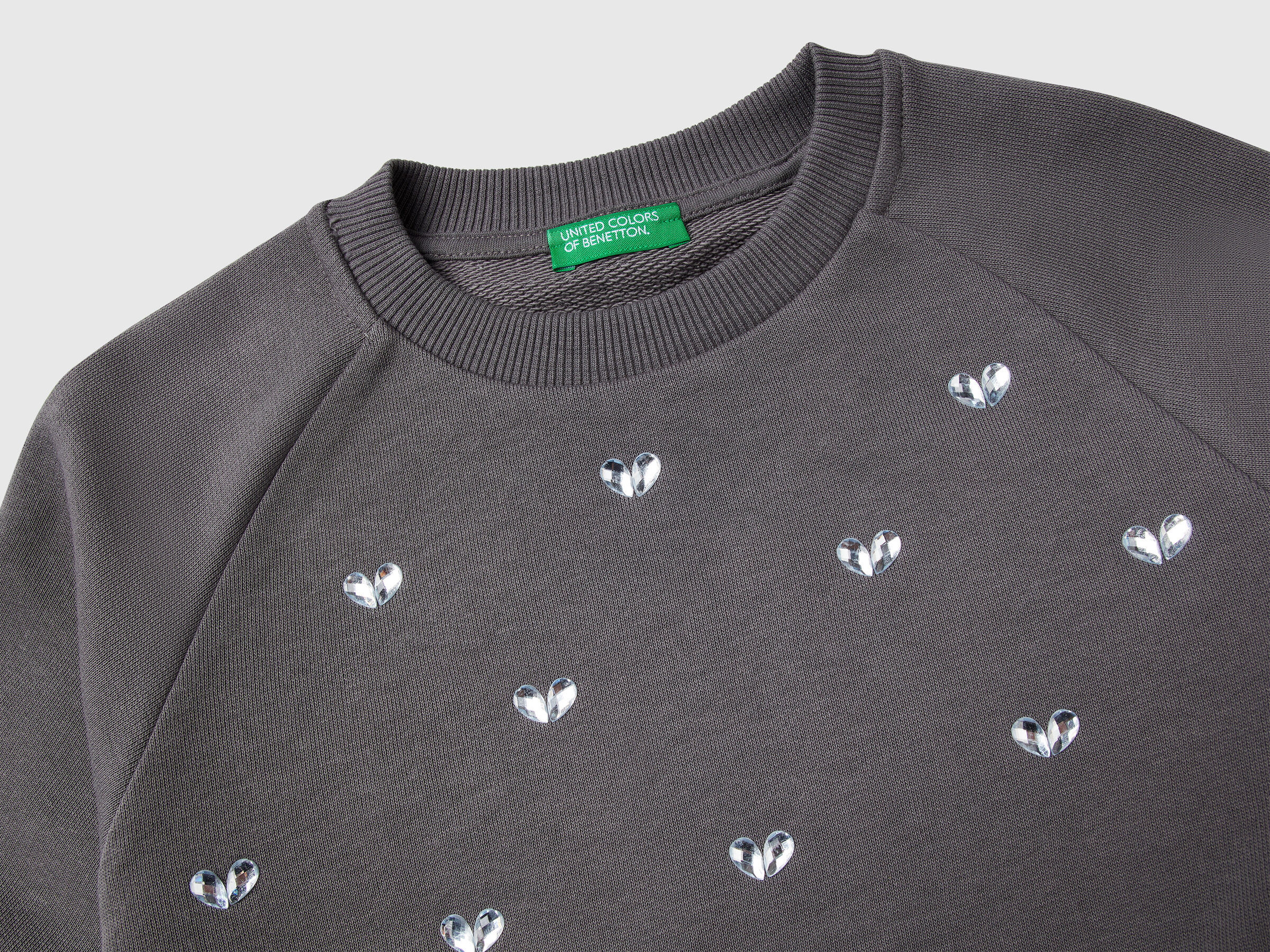 Sweat avec strass coeur – Image 3