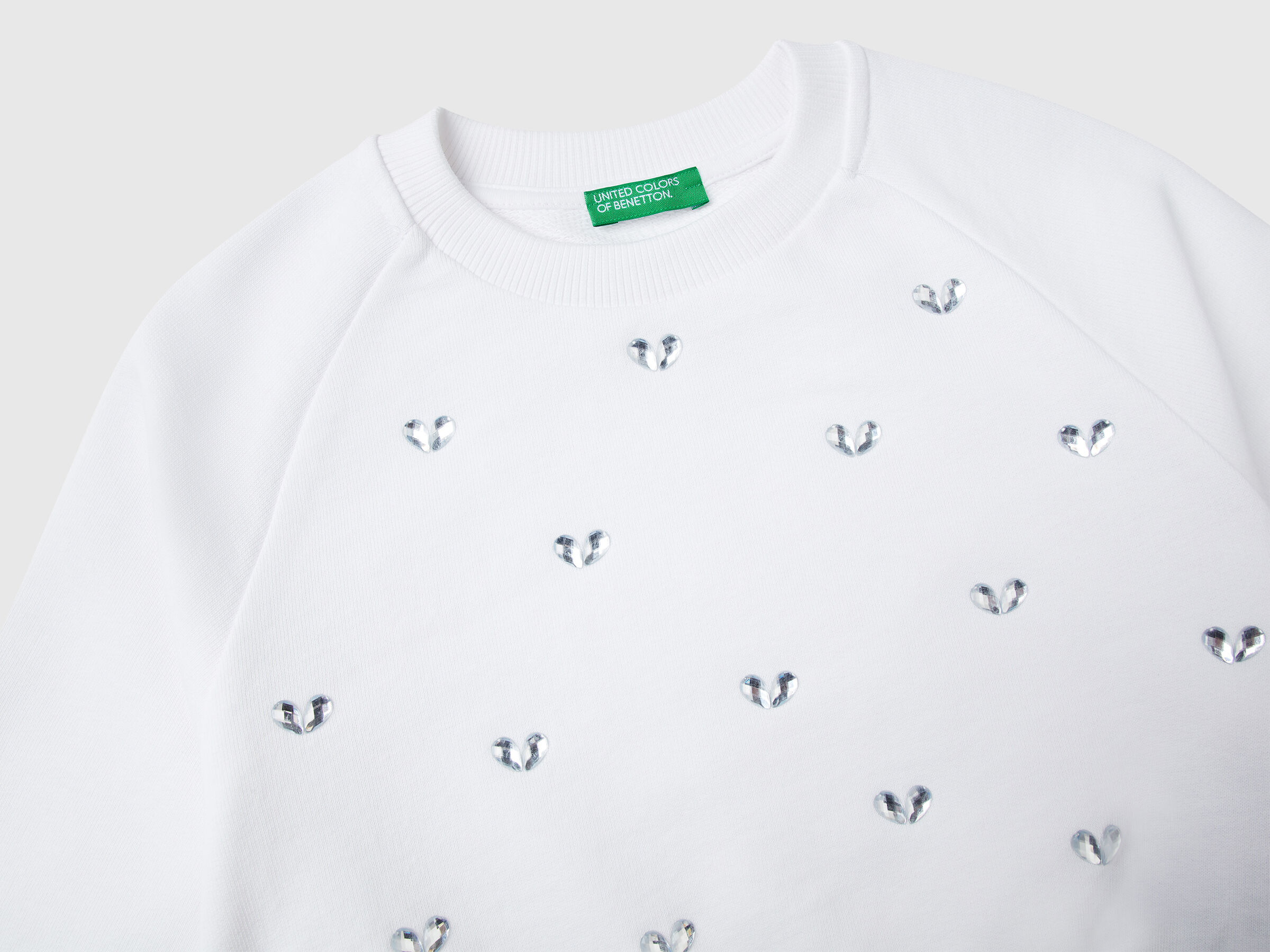 Sweat avec strass coeur – Image 3