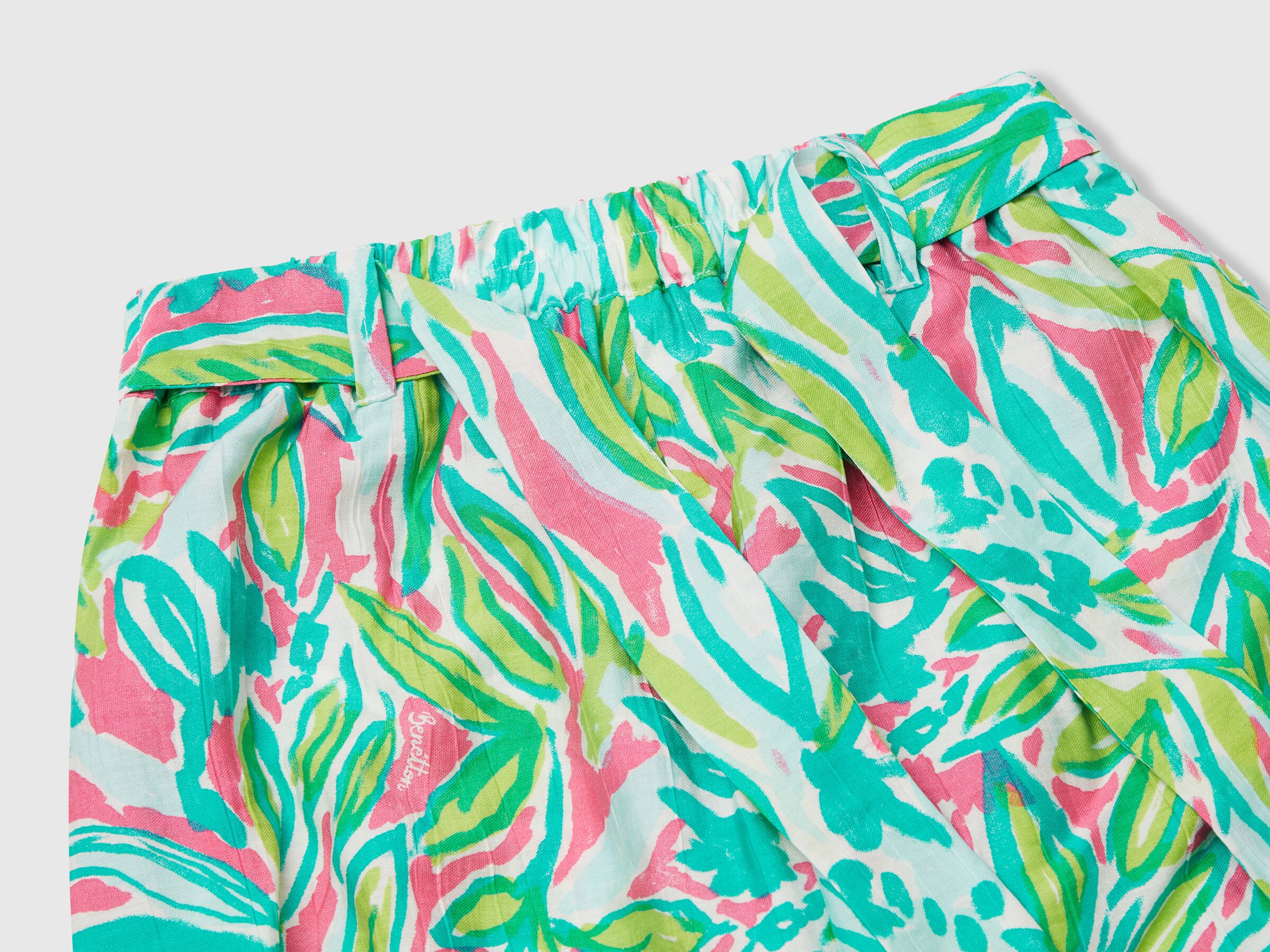 Pantalon Palazzo à imprimé tropical – Image 3