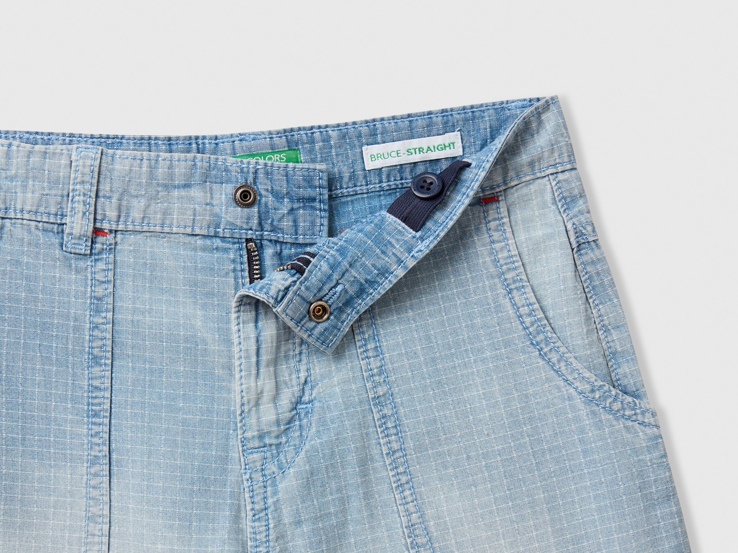 Bermuda droit à carreaux – Image 3