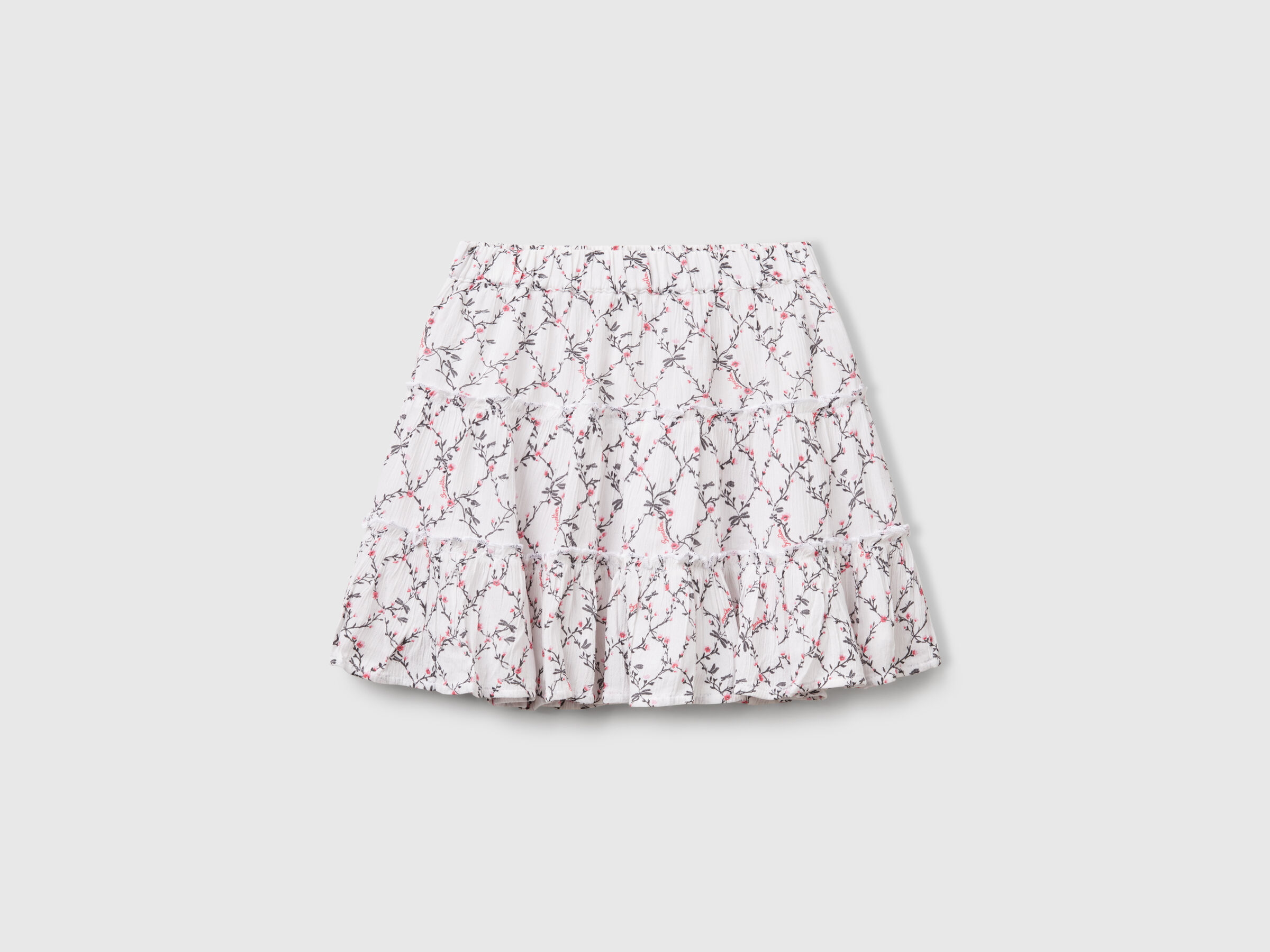 Minijupe fleurie à volants – Image 2