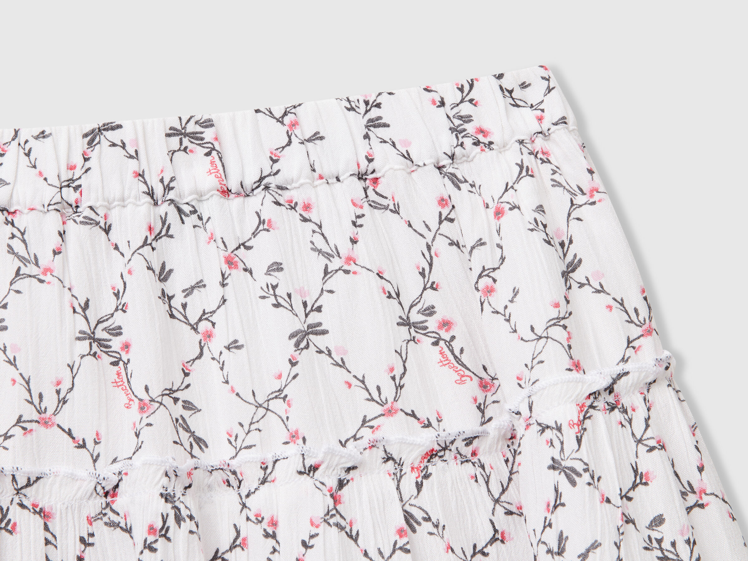 Minijupe fleurie à volants – Image 3