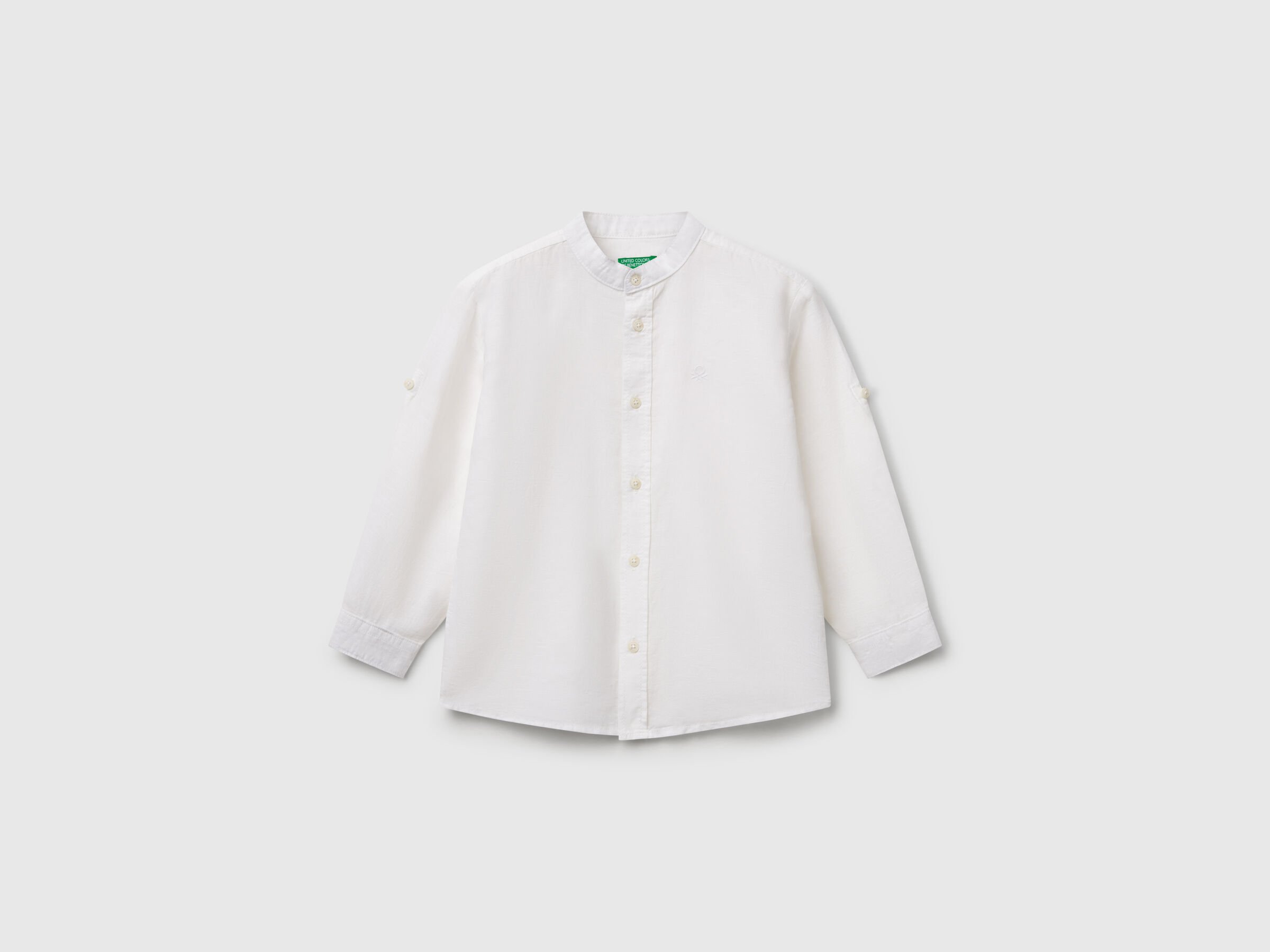 Chemise mandarine en lin mélangé Chemise mandarine en lin mélangé