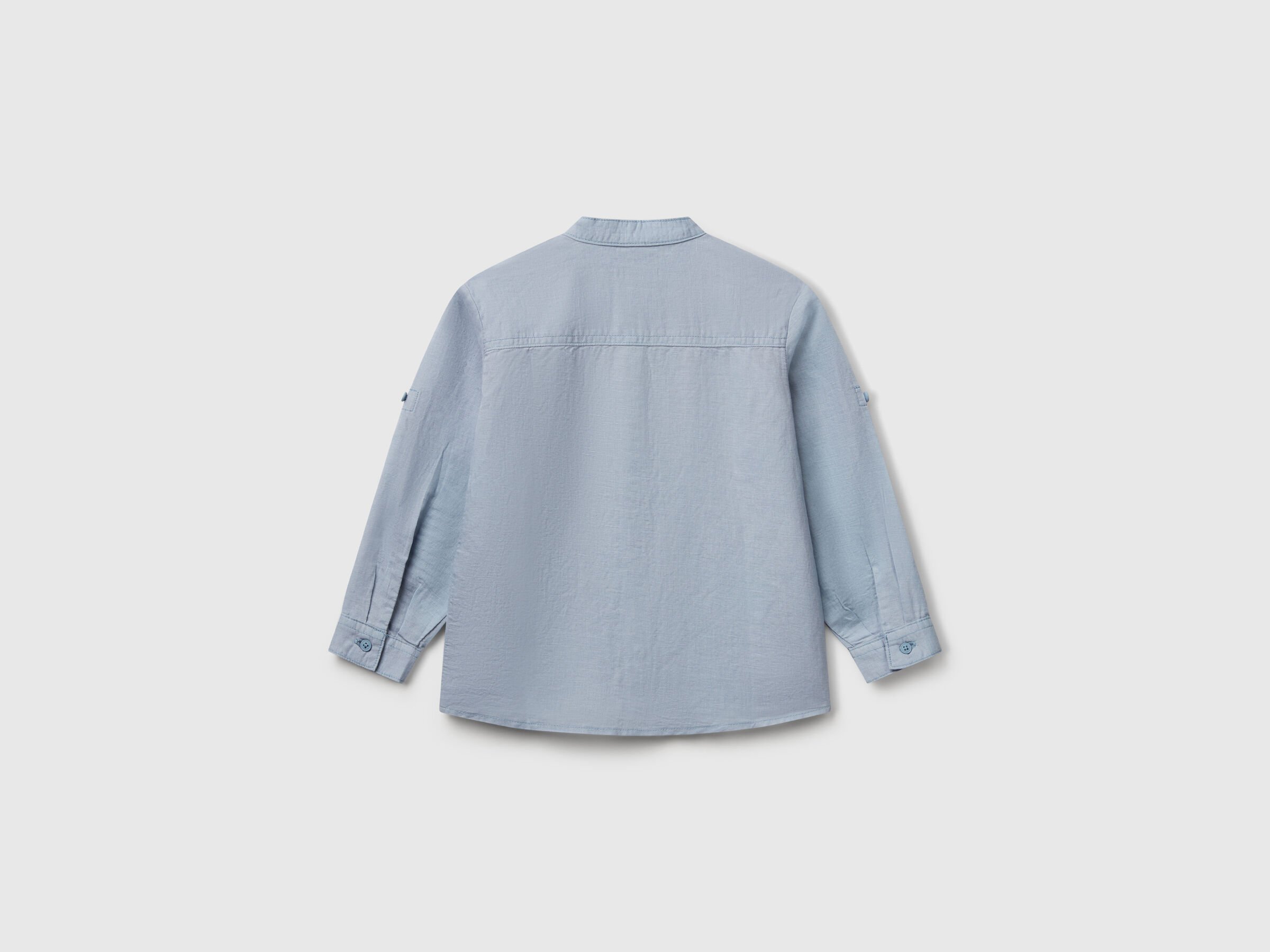 Chemise mandarine en lin mélangé – Image 2