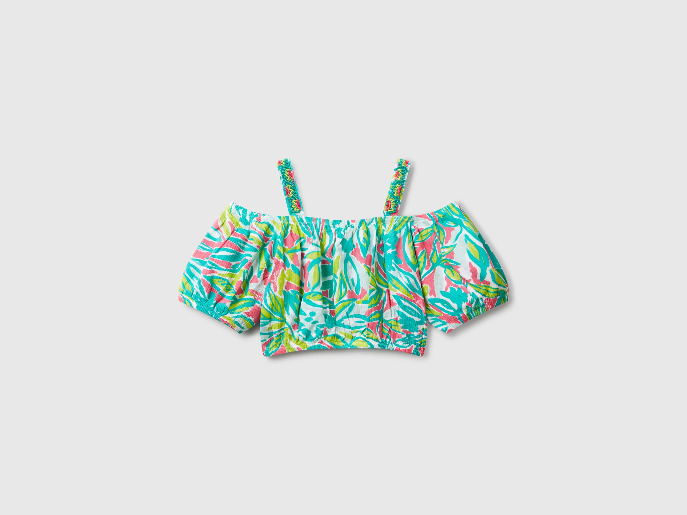Top court à imprimé tropical – Image 2