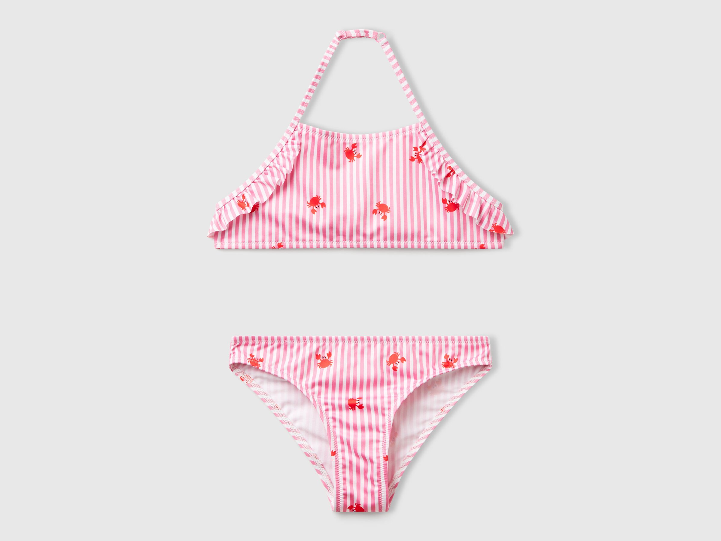 Bikini de plage rayé avec crabes Bikini de plage rayé avec crabes