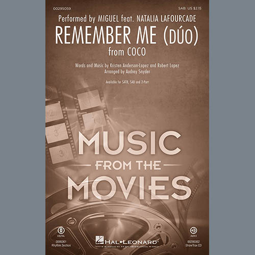 Remember Me (Duo) (from Coco) (arr. Audrey Snyder)