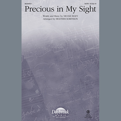 Precious In My Sight (arr. Heather Sorenson)