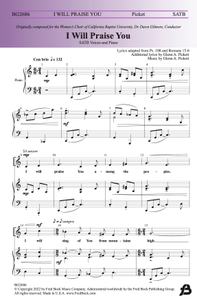 I Will Praise You I Will Praise You