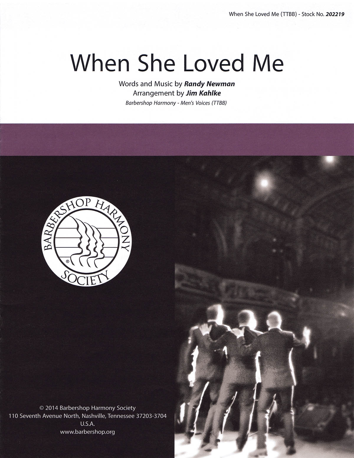 When She Loved Me (from Toy Story 2) (arr. Jim Kahlke) When She Loved Me (from Toy Story 2) (arr. Jim Kahlke)