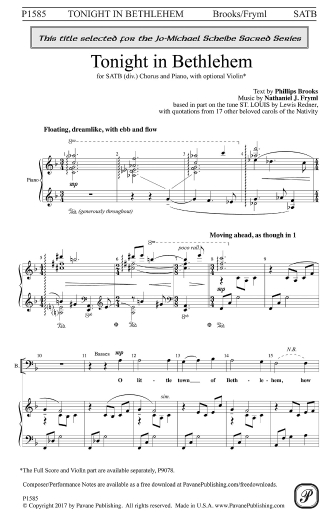 Tonight in Bethlehem – Violin Tonight in Bethlehem – Violin