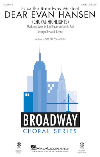Dear Evan Hansen (Choral Highlights) – Alto Sax Dear Evan Hansen (Choral Highlights) – Alto Sax