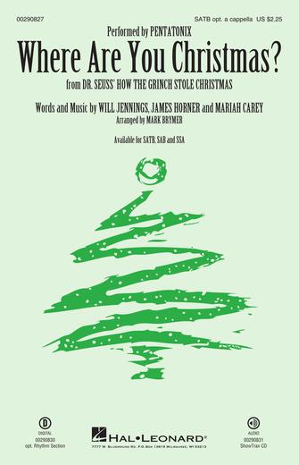 Where Are You Christmas? (from How The Grinch Stole Christmas) (arr. Mark Brymer) – Drums Where Are You Christmas? (from How The Grinch Stole Christmas) (arr. Mark Brymer) – Drums