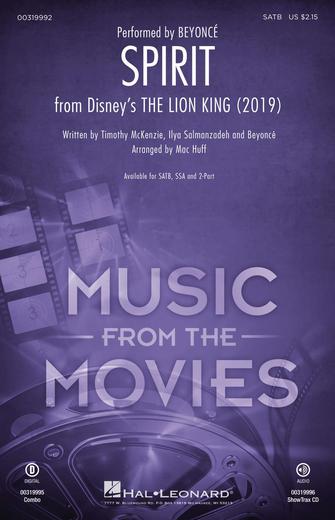 Spirit (from The Lion King 2019) (arr. Mac Huff) – Synthesizer Spirit (from The Lion King 2019) (arr. Mac Huff) – Synthesizer