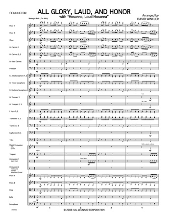 All Glory, Laud, And Honor (with Hosanna, Loud Hosanna) – Bb Clarinet 2,3 All Glory, Laud, And Honor (with Hosanna, Loud Hosanna) – Bb Clarinet 2,3