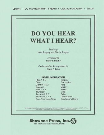 Do You Hear What I Hear? (Orchestration) (arr. Harry Simeone) – Cello Do You Hear What I Hear? (Orchestration) (arr. Harry Simeone) – Cello