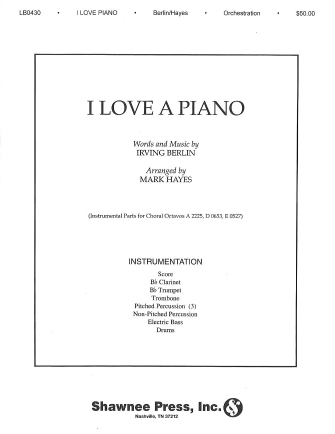 I Love a Piano (arr. Mark Hayes) – Pitched Percussion I Love a Piano (arr. Mark Hayes) – Pitched Percussion