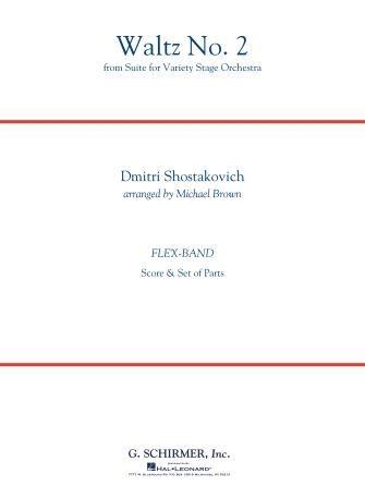 Waltz No. 2 (from Suite for Variety Stage Orchestra) (arr. Brown) – Pt.3 – Eb Alto Sax/Alto Clar. Waltz No. 2 (from Suite for Variety Stage Orchestra) (arr. Brown) – Pt.3 – Eb Alto Sax/Alto Clar.