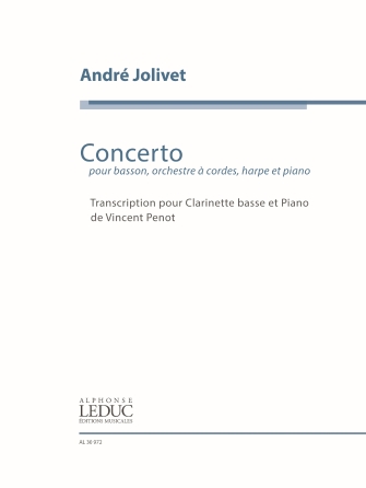 Concerto for Bassoon, transcription for Bass Clarinet Concerto for Bassoon, transcription for Bass Clarinet