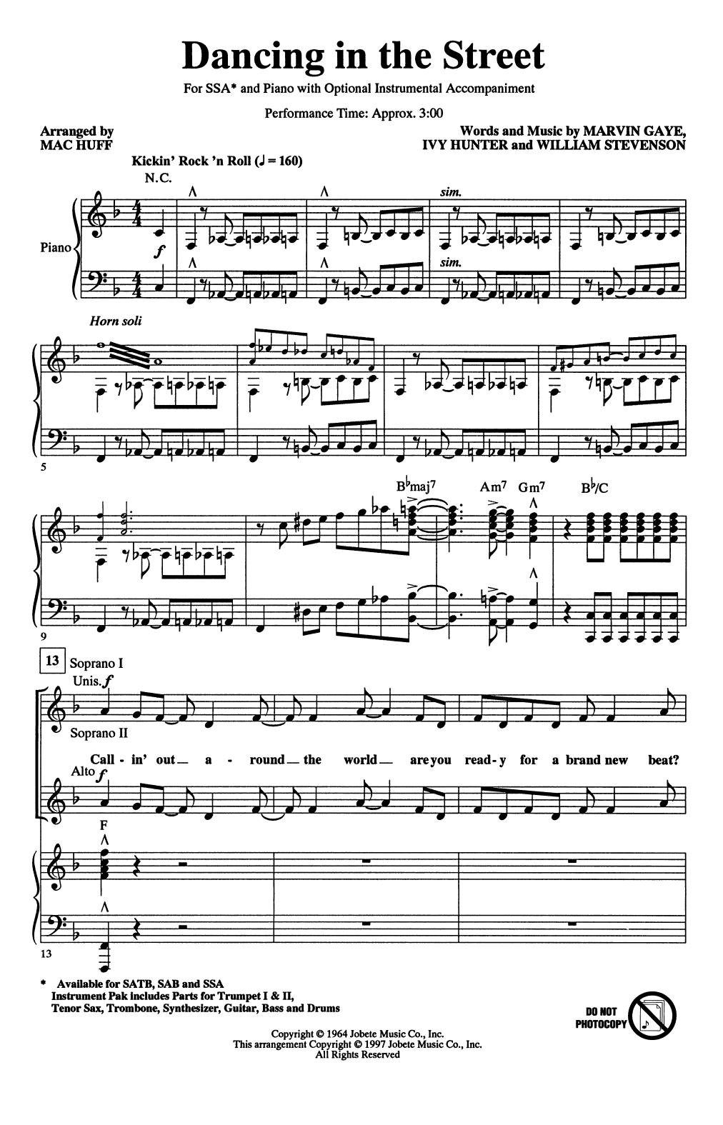 Dancing In The Street (arr. Mac Huff)