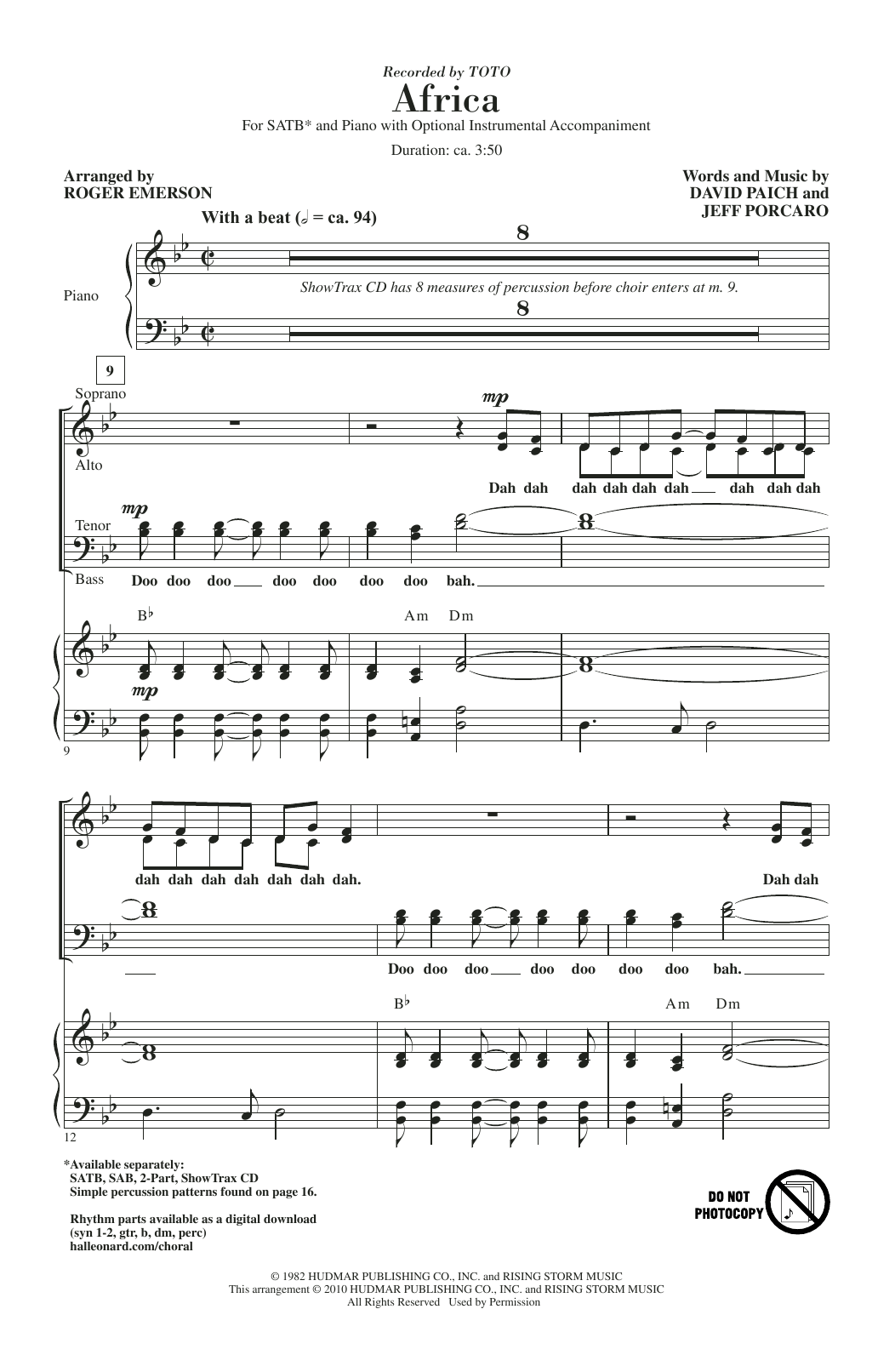 Africa (arr. Roger Emerson)