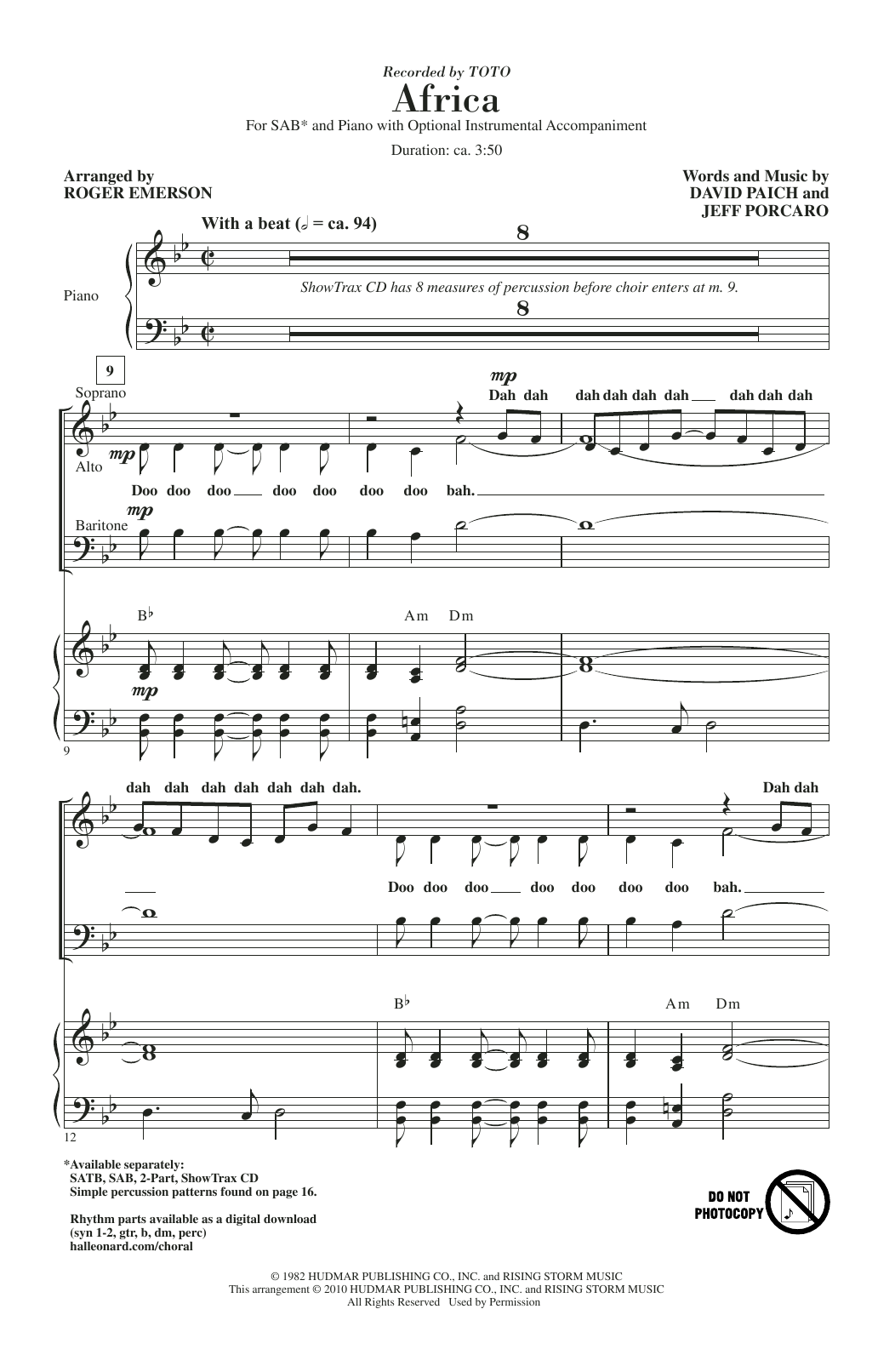 Africa (arr. Roger Emerson)