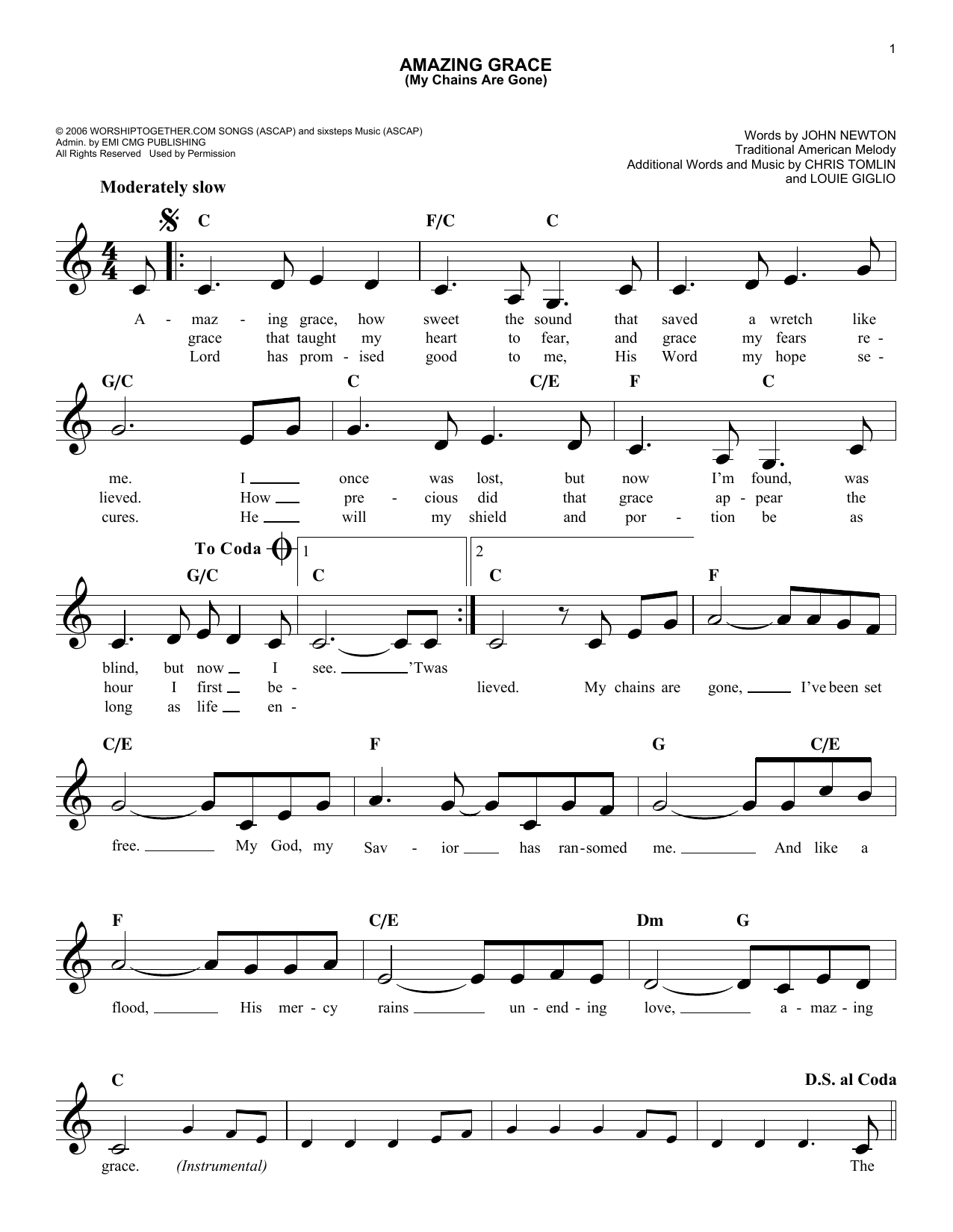 Amazing Grace (My Chains Are Gone)