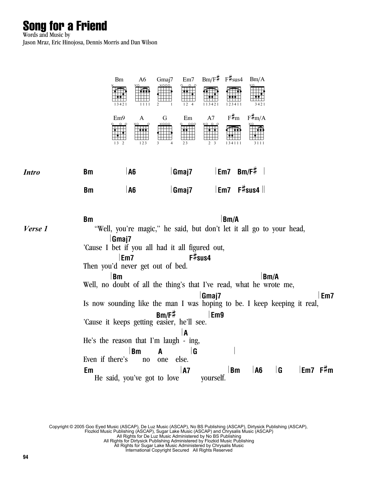 Song For A Friend Song For A Friend
