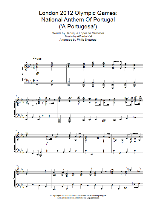 london 2012 Olympic Games: National Anthem Of Portugal (‘A Portugesa’) london 2012 Olympic Games: National Anthem Of Portugal (‘A Portugesa’)