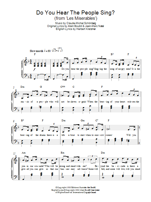 Do You Hear The People Sing? (from Les Miserables) Do You Hear The People Sing? (from Les Miserables)
