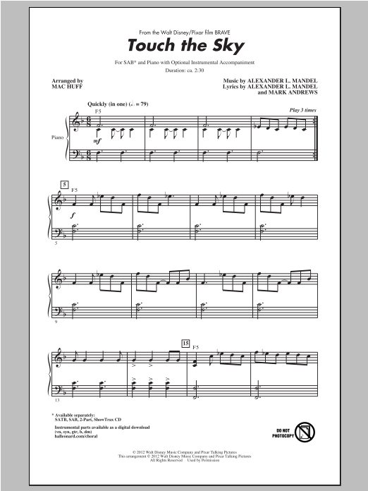 Touch The Sky (From Brave) (arr. Mac Huff)