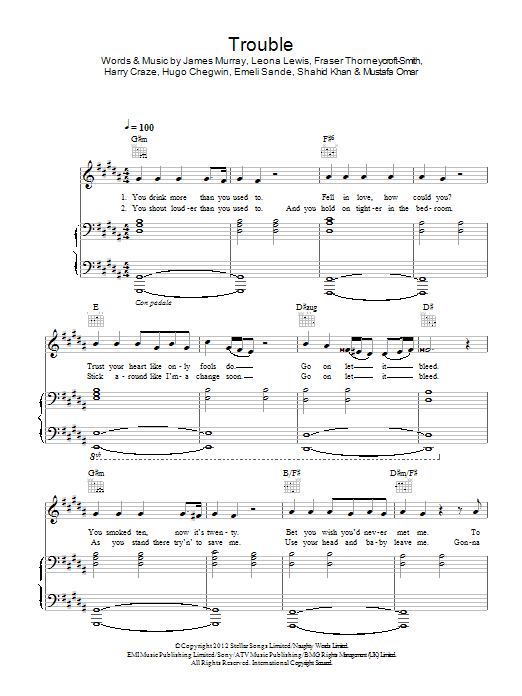 Trouble (piano acoustic version) Trouble (piano acoustic version)