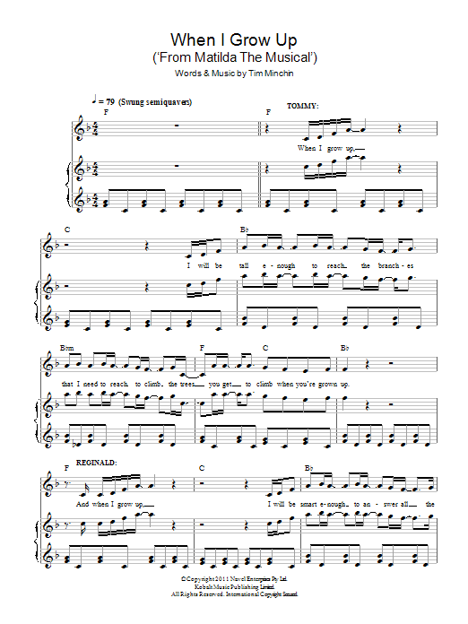 When I Grow Up (from Matilda The Musical) When I Grow Up (from Matilda The Musical)